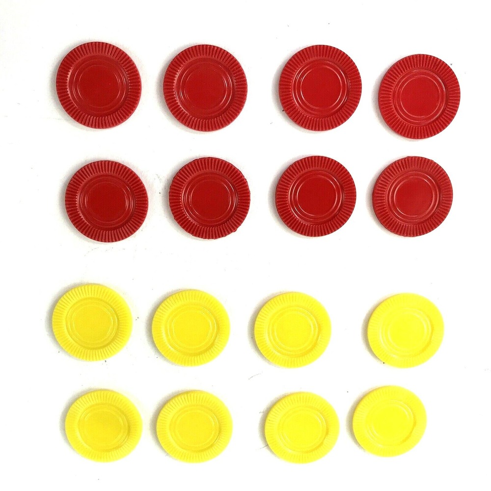 Vintage Yahtzee Red & Yellow Game Pieces Replacement Parts